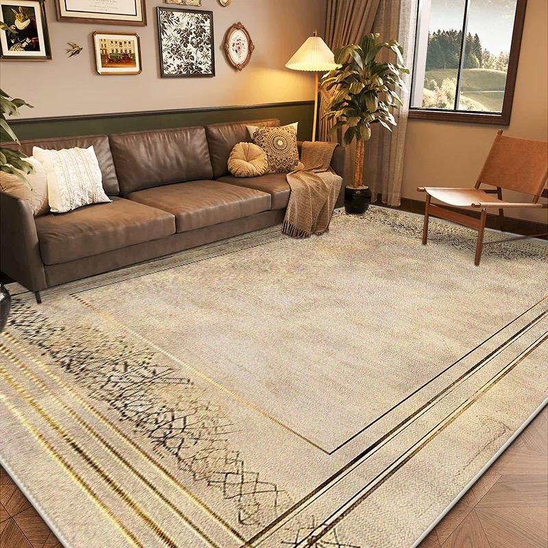 Chinese Style Luxury Big Living Room Rugs Home Decoration Sofa Coffee Tables Solid Carpet Bedroom Bedside Washable Floor Mats