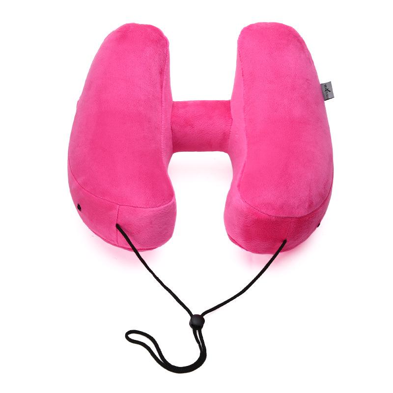 Neck Pillow Travel U-shaped Pillow Inflatable Pillow H-type Outdoor Car Long-distance Plane Neck Pillow Nap Pillow Hooded
