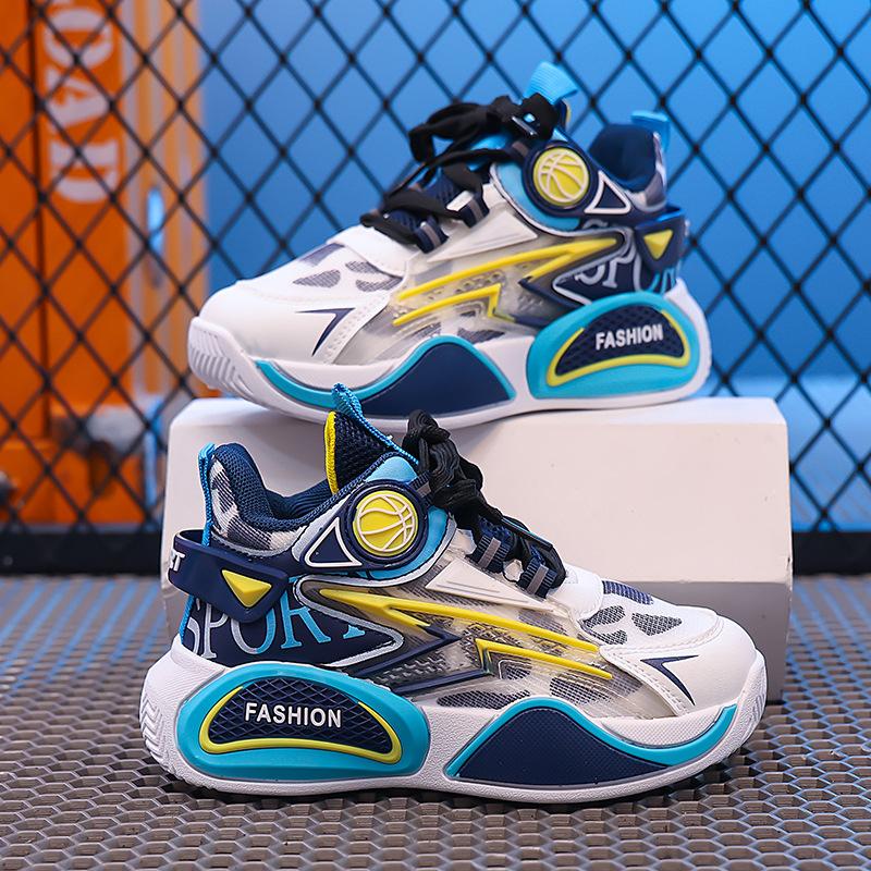 Classmate Boys Sports Shoes 2025 New Summer Mesh Breathable Children's Basketball Shoes Primary School Students Middle School Boys
