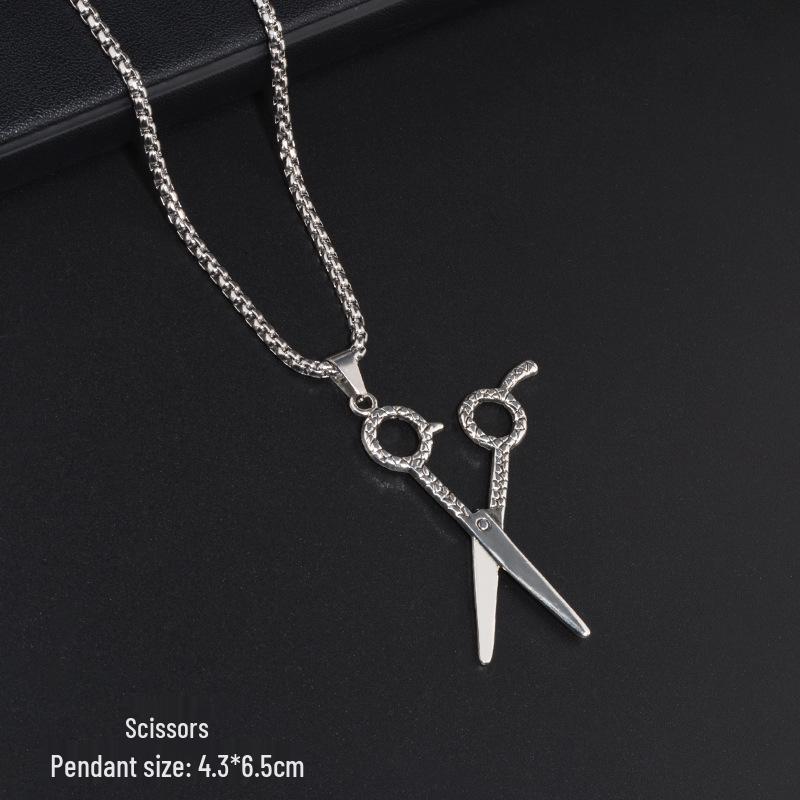 Trendy Six-Pointed Star Pendant Titanium Steel Necklace for Men & Women - Hip Hop Style Sweater Chain Jewelry.