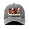 Christmas Dachshund Dogs Print Baseball Cap Adjustable Cotton Casual Snapback Hat for Adults