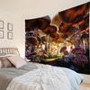 Mysterious Mushroom Forest Hanging Tapestry Wall Decoration Bohemian Style Home Cartoon Dreamy Landscape Background Cloth