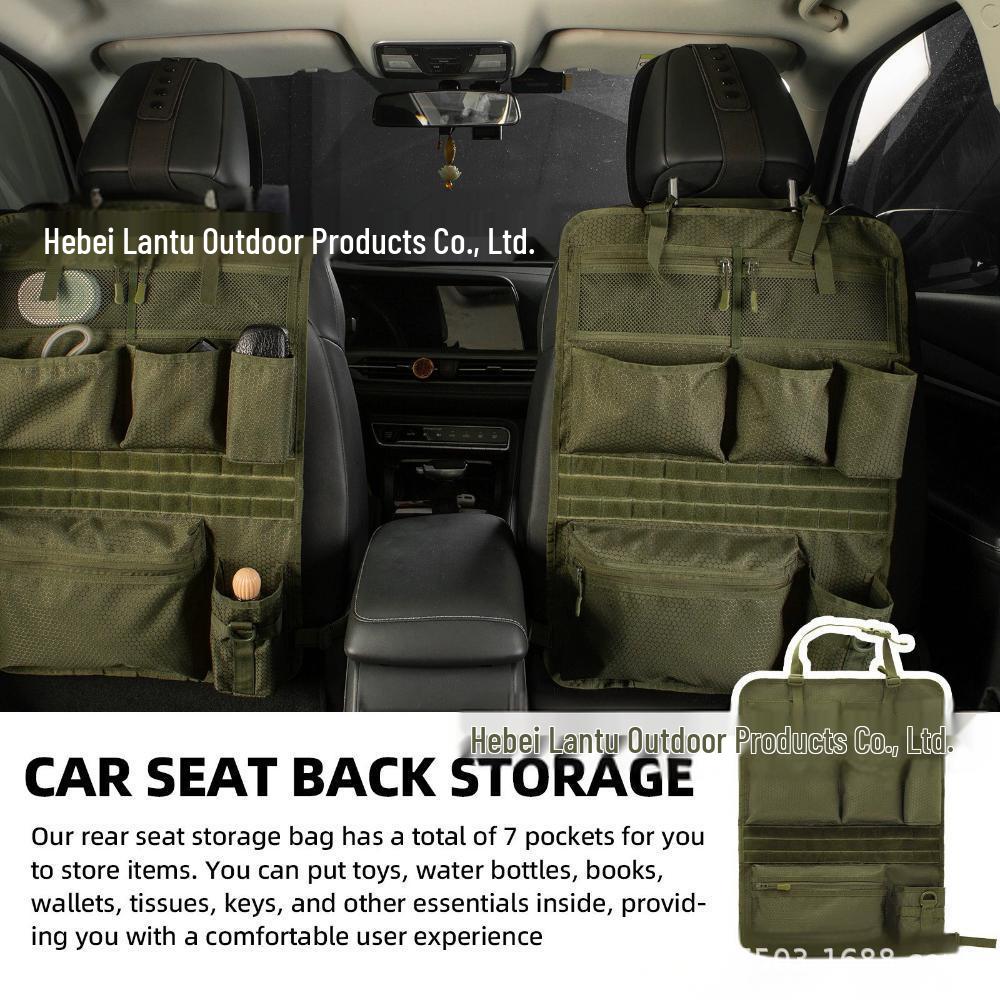 Tactical Car Seat Back Storage Bag for Camping and Everyday Use
