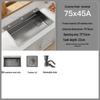 Black Nano 304 Stainless Steel Kitchen Sink: Large Single Bowl Vegetable Washing Basin