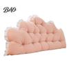 Cuscino di supporto per schienale, testiera con bordo a balze, cuscino da dormitorio, forma a corona, cuscino a cuneo comodo per letto, decorazione camera da letto universitaria, supporto per la lettura