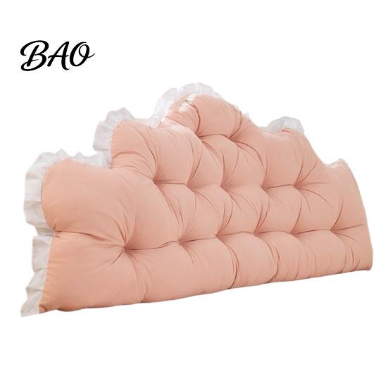 Cuscino di supporto per schienale, testiera con bordo a balze, cuscino da dormitorio, forma a corona, cuscino a cuneo comodo per letto, decorazione camera da letto universitaria, supporto per la lettura