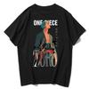 One Piece Roronoa Zoro Anime Tshirt Cotton Short Sleeve Tops for Unisex Women