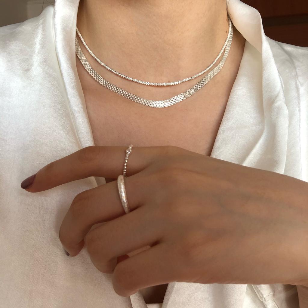 New Arrived Silver Plated Sparkling Braided Choker Necklace for Women Men Birthday Party Gift Fashion Jewelry