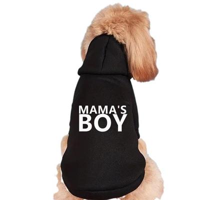 Pet Clothes Autumn and Winter New Cute Little Dog Mama's Boy Dog Tide Brand Warm Thick Hooded Sweatshirt