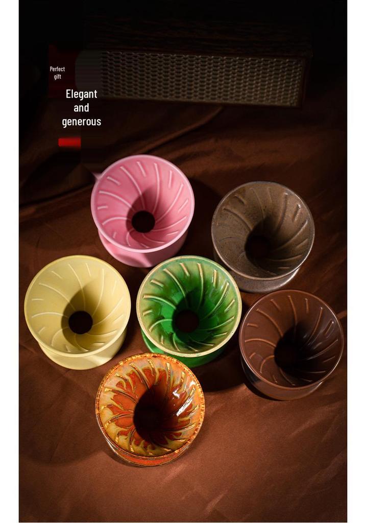 Ceramic Pour-over Coffee Filter Holder Set - American Style Drip Coffee Maker Funnel Tools