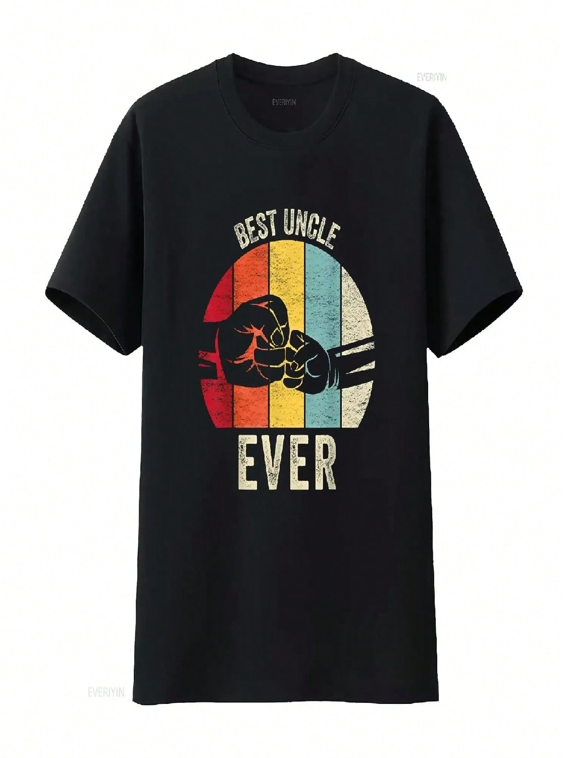 Retro Best Uncle Ever Fist Bump T Shirt Funny S Vintage Washed Versatile Graphic Homme Fashion Casual Top For Everyday Wear S разноцветный