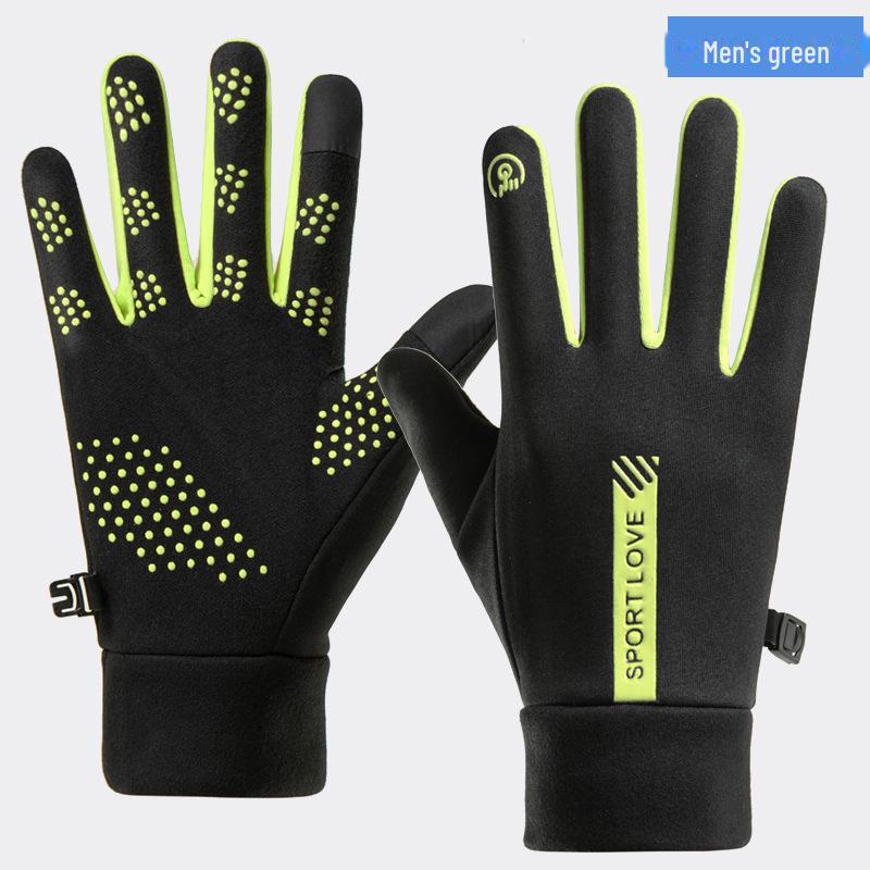 Mănuși de iarnă unisex din catifea: Rezistent la vânt, Cald, Compatibil cu ecran tactil, Antiderapant pentru ciclism, condus și sporturi în aer liber