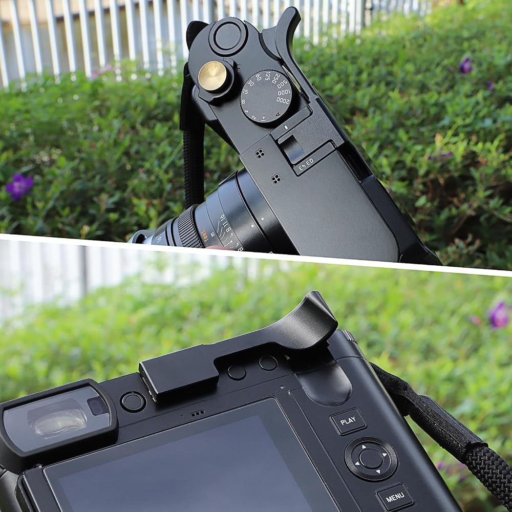 Haoge Metal Thumb-Up Grip for Leica Q3 Q3 43 Camera Foregrip Digital Accessory THB-Q3B Hot Shoe Thumb-Up Rest Support Handgrip
