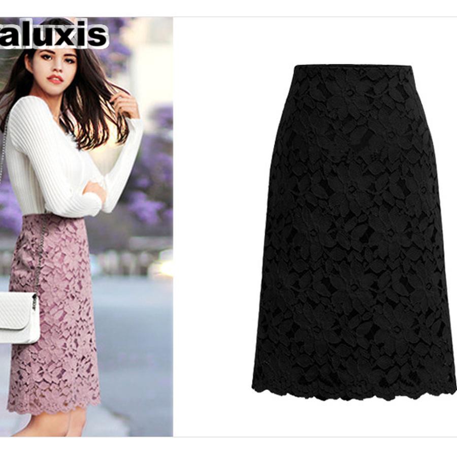 Summer Women s New Arrivals Imported Bestseller Lace Midi Skirt Bodycon Dress M чёрный