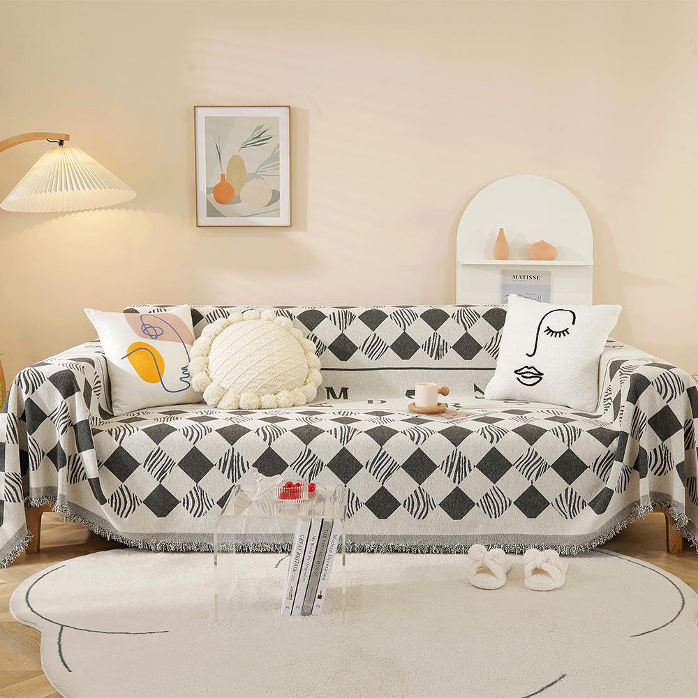 Hair Towel Four Seasons Universal Simple Modern Ins Style Cover Cloth Sofa Cover Anti-Scratching All-Inclusive Sofa Cover Cover Towel