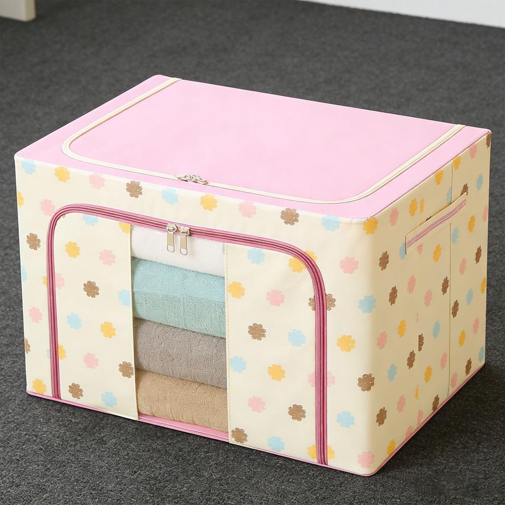 Clothes Storage Bin Washable Foldable Closet Storage Container for Clothing Blanket Comforters Bed Sheets Pillows Toys