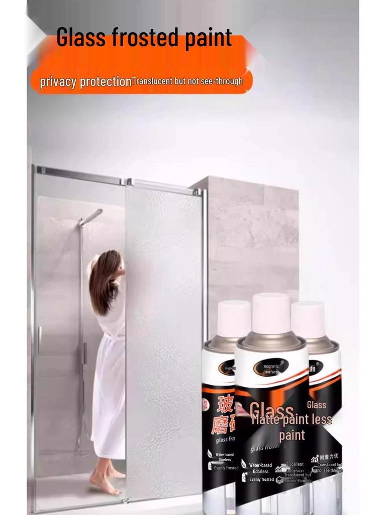 Frosted Glass Paint for Privacy and Heat Insulation On Bathroom Doors and Windows