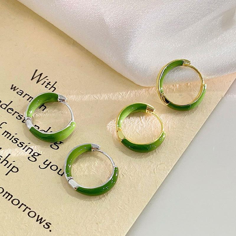 Glue-drop Asymmetric Ear Button for Women's Daily Commuting Versatile Light Luxury High-end Temperament Ear Decoration