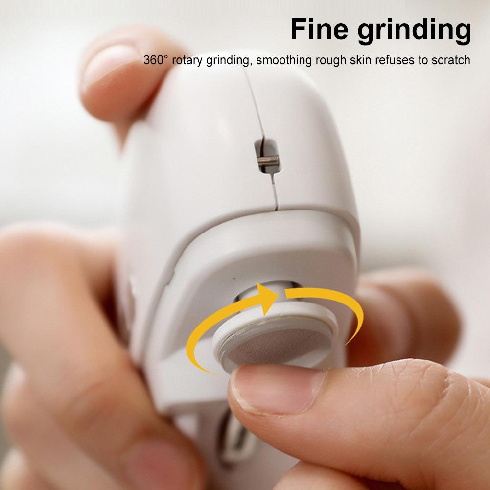2-in-1 Electric Auto Nail Clippers with LED Light Portable Nail Polishing Grinder USB Rechargeable Electric Nail File for Senior