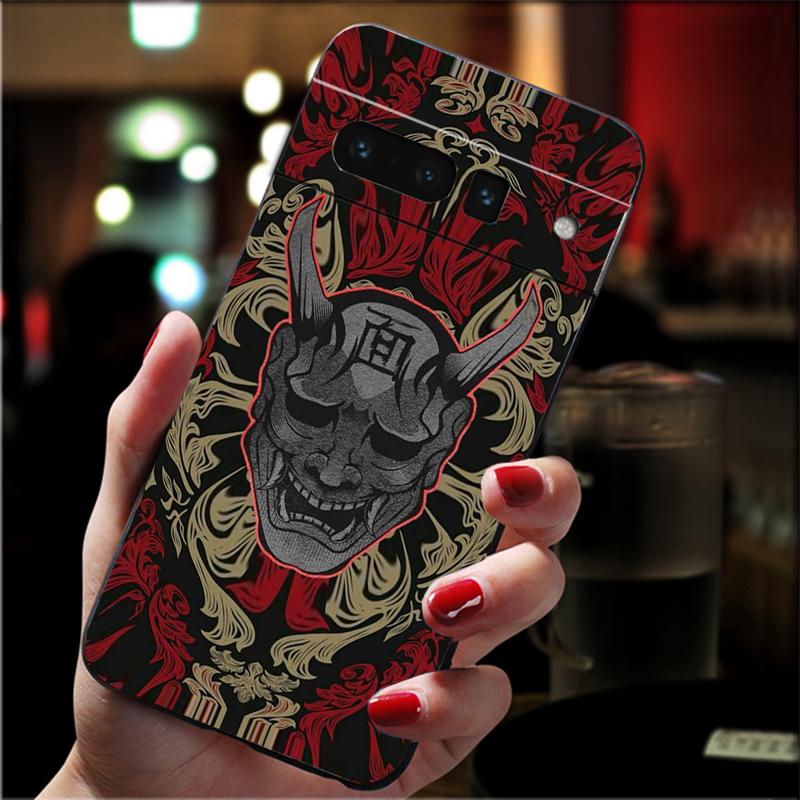 

Japanese Oni Mask Devil Carcasa Funda Phone Case For Google Pixel 10 9 Pro XL 9A 8 7 6 Pro Pixel 8A 7A 6A Pixel 8 7 6 5 Case Google Pixel 5