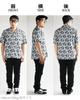 Quintet Short Sleeve Open Shirt with Japanese 10 Japanese-Made Pattern, 11-70545 (L, White)