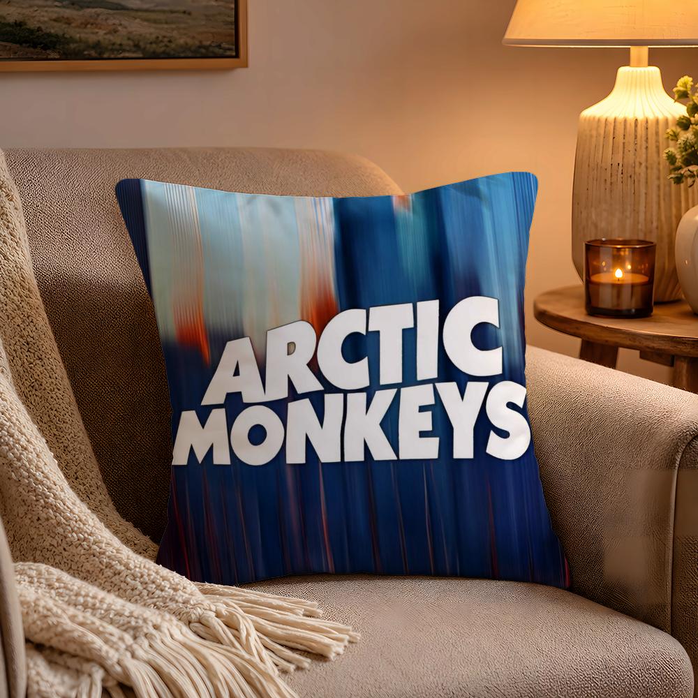 Hot AArctic Monkeys Brand Pillow Case Soft Plush Cushion Cover Double Print and Invisible Zipper for Sofa Home Car Use