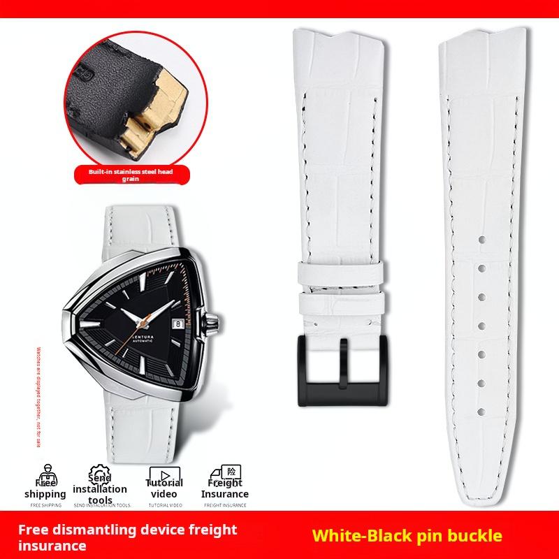 Für Hamilton VENTURA Presley 80. Jubiläum H24535331/H24525331/H24585331 Lederarmband Uhrenarmband Herren Schwarz Braun Armband