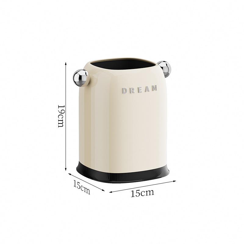Large-capacity trash can thickened high-value living room bedroom double-layer trash can light luxury paper basket trash can