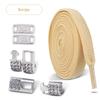 Tennis Silver Diamond Buckle Shoelaces No Tie Shoe Laces Elastic Laces Sneakers Without Ties Flat Shoelace for Shoes Accessories