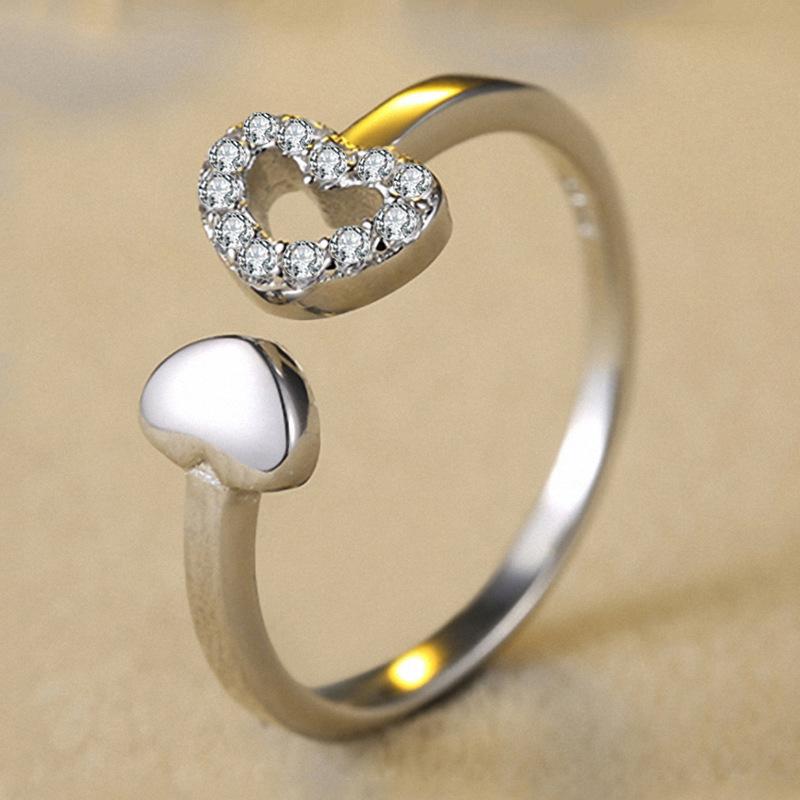 Double Heart Open Ring: Fashionable Heart-Shaped Love Jewelry