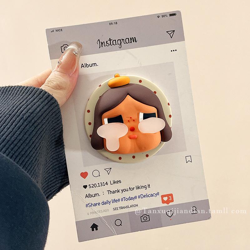 Adorable Crying Cartoon Star Magnetic Stand for iPhone/Huawei - Hello Kitty Compatible