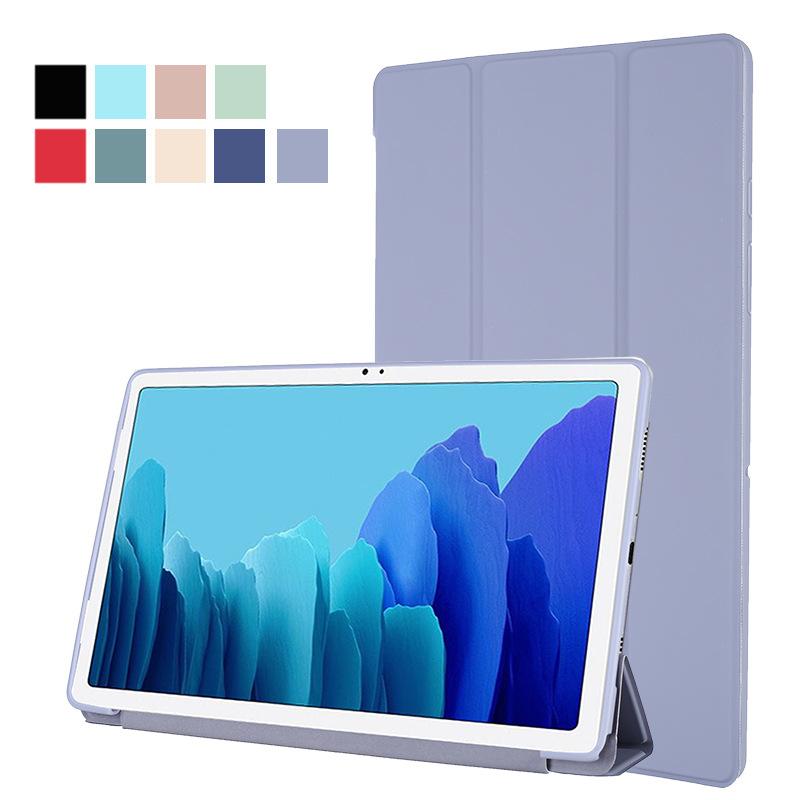 For Galaxy Tab A7 Magnetic Protective Case 10.4inch Leather Case T500 Tri-Fold T505 Sleep Mode TPU Soft