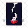 Letrero de Café Retro Decoración de Café Bar Placa Vintage Tienda de Bebidas Decorativo Pared Pub Club Póster 20x30cm