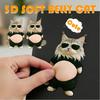 3D Shiba Inu Dog & Cat Belly Stickers Super Soft Silicone Anti-Collision Sticker Cute Big Bellys Cushioned Protectors Stickers