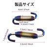 Biqing 55mm Motorcycle Exhaust Pipe Springs, Universal Stainless Steel Muffler Exhaust Pipe Spring Hook for Bike Scooter ATV (Multicolor, 2pcs)