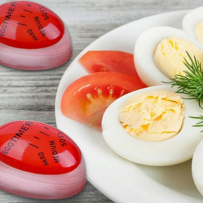 Eggklokke Kjøkken Elektronisk Gadget Farge Egg Koking Endring Deilig Løskokt Hardkokt Miljøvennlig Resin Rød Timer Verktøy