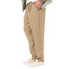 New thin section of men's fashion large size solid colour leisure drawstring cotton linen trousers breathable trousers