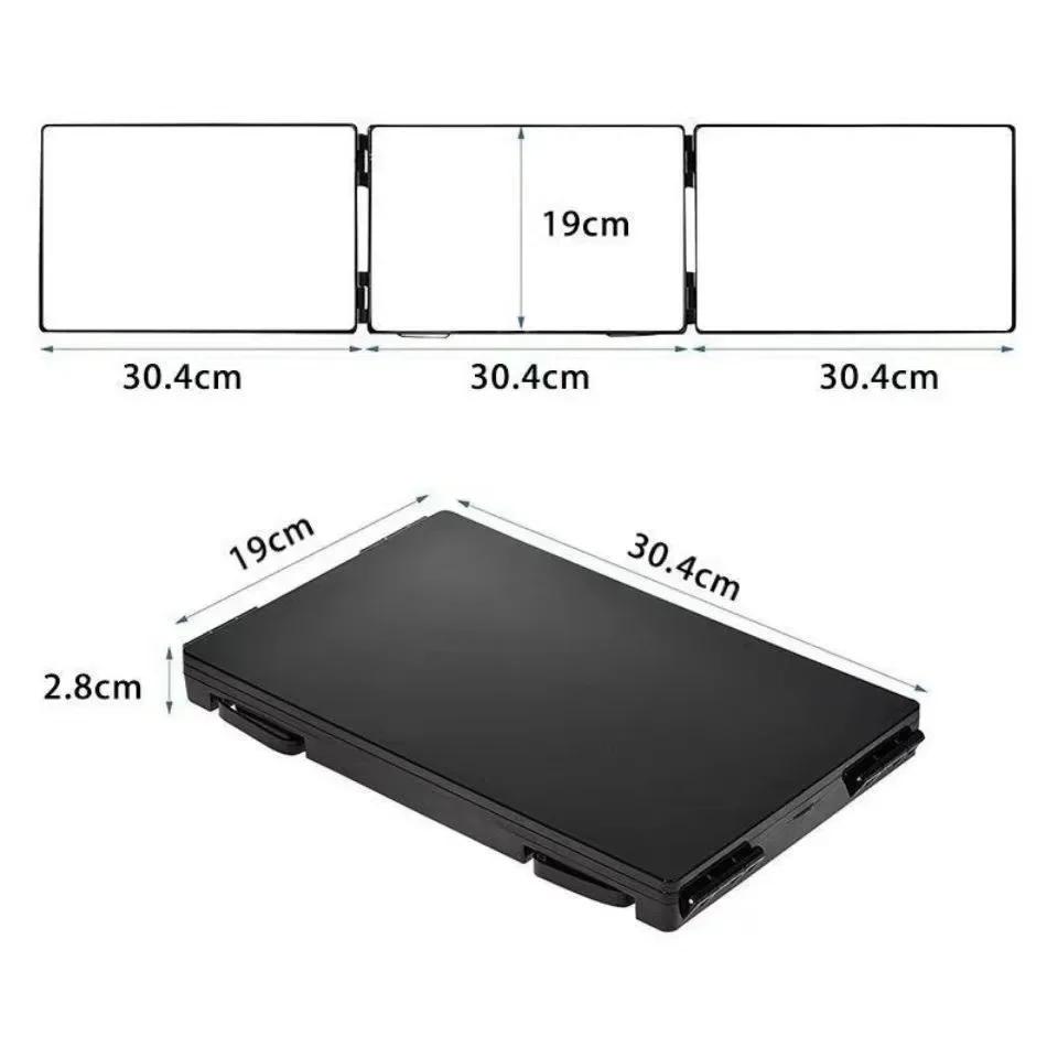 Retractable Adjustable Hanging Three Mirrors Makeup Folding Three Mirrors Three Fold Mirror Spot Portable Cosmetic