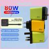 Chargeur USB C 80W avec Câble Rétractable Charge Rapide PD pour iPhone 17 16 Ordinateur Portable Macbook Téléphone