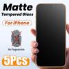 5 шт. Матовое закаленное стекло для iPhone 17 15 14 11 12 13 16 Pro Max Mini Матовый защитный экран для iPhone 16 15 Plus XR X XS 2