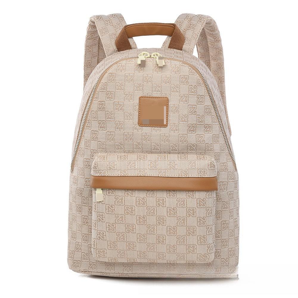 Schachbrettmuster Bedruckter Buchstaben-Rucksack Mittelschule Schultasche Große Kapazität Reisetasche Trendiger Sportrucksack für Herren und Damen.