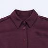 European American 2025 Winter Fashion Casual Silk Satin Balloon Fit Shirt