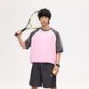 Contrast-Color Drop-Shoulder Crew-Neck Short-Sleeve T-Shirt American-Style Quick-Dry High-End Loose-Fit Casual Men's Top