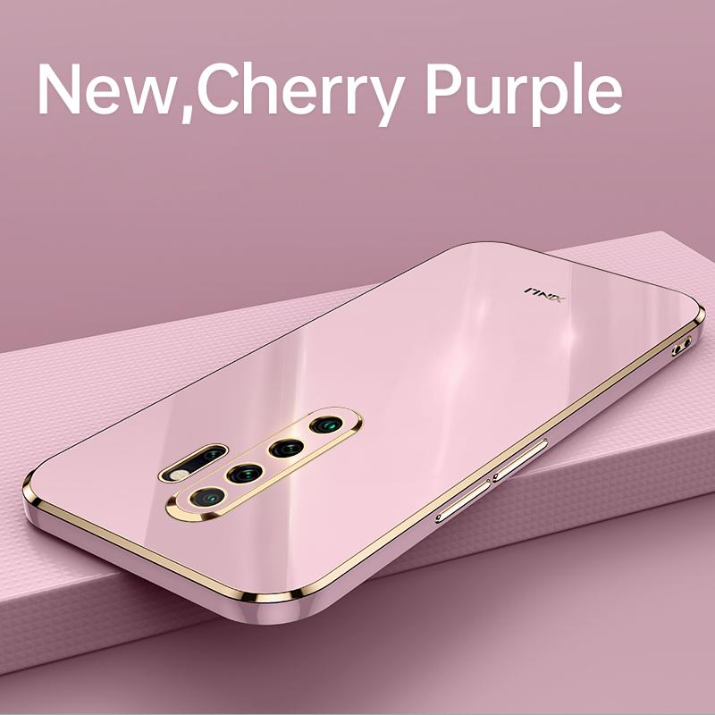 Custodia per telefono con cornice placcata oro per Xiaomi Redmi Note 8 2021 Nuovo 9 S Note8 8T Note9 Pro 9s 9T 9A 9AT Copertura in morbido silicone