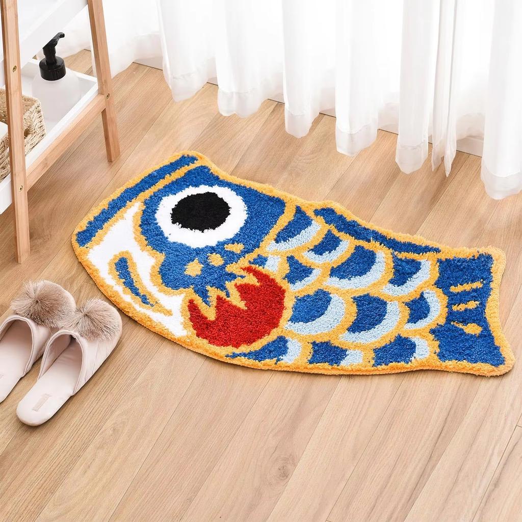 Auspicious Carp Carpet Special Creative Floor Mat Doormat Good Luck Carpet Living Room Carpet Rug For Bedroom Home Decora