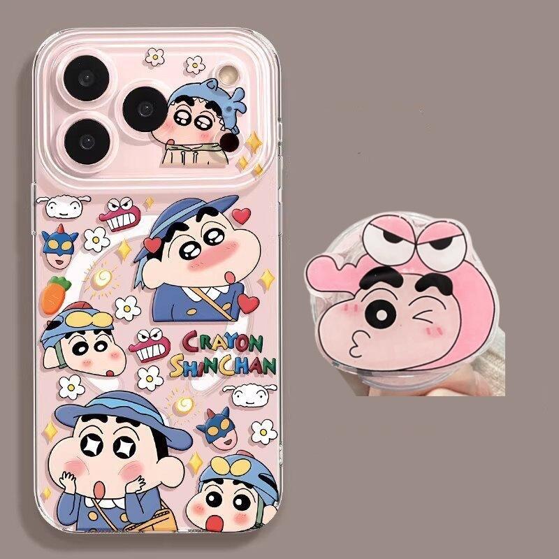 Cartoon Character for Apple 17promax Cute 16 Magnetic Suction 15 Bracket 14 Female 13iphone12 Mobile Phone Case