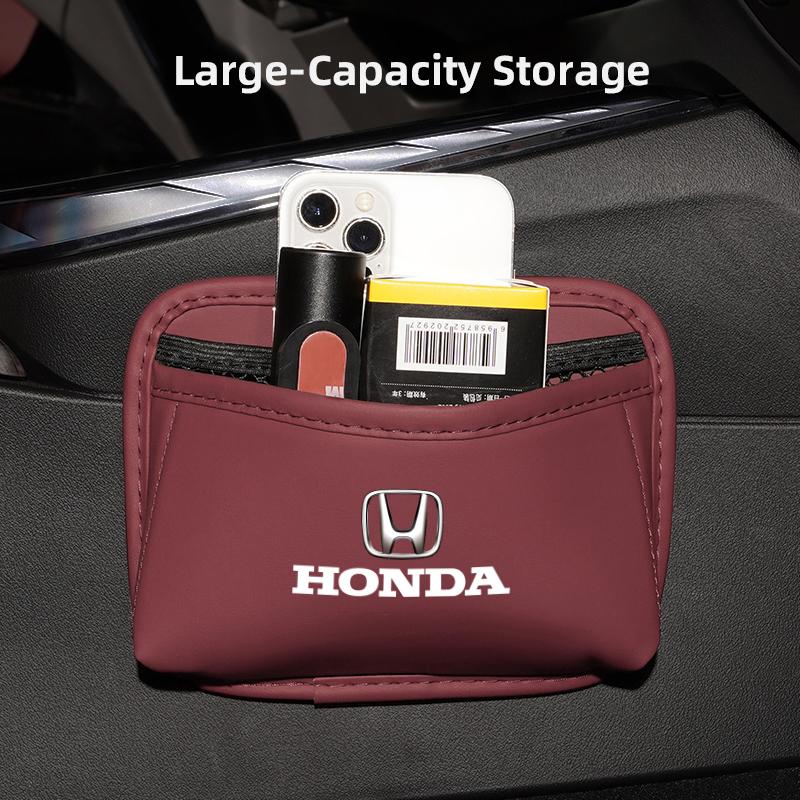 Car Organizer Pocket Bag Cards Phone Key Paste Bag Interior Accessories For Honda Jazz HRV CRZ 5th City CRXCivic FIT CRV Accord ajt256