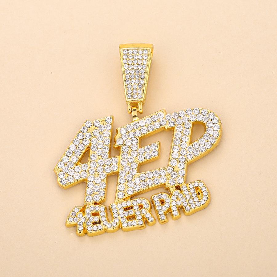 European & American Hip-Hop ICE Diamond CEO Letter Pendant Necklace - Trendy Unisex Jewelry