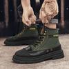 Podzimní Horký Prodej Khaki Pánské Boty Vysoké Platformové Pracovní Boty Pro Muže Pohodlné Ležérní Kotníkové Boty Pánské botas masculino