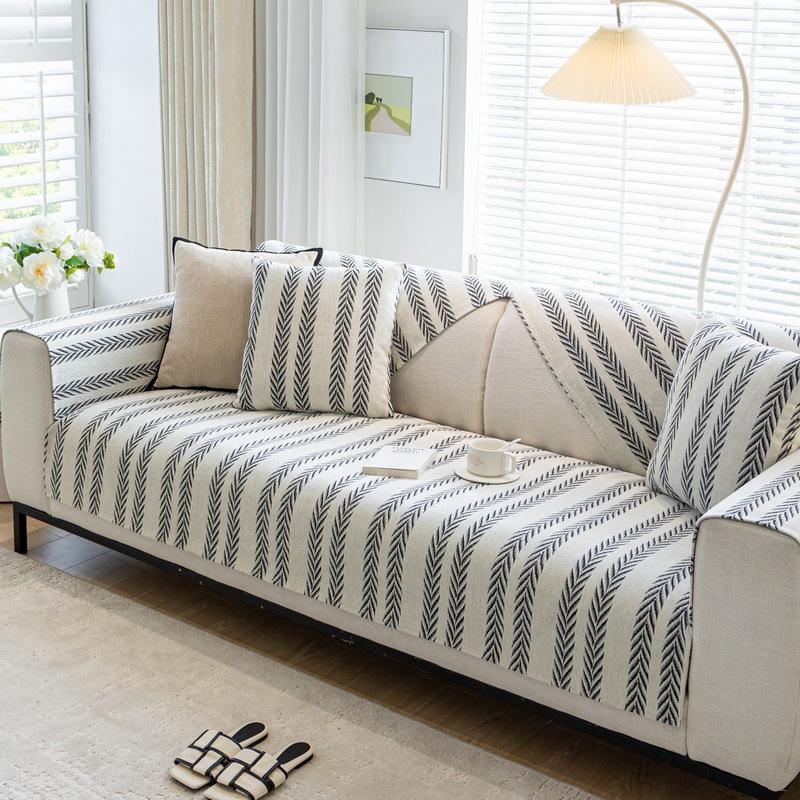 Modern Simple Chenille Sofa Cushion, Universal In All Seasons, Anti-Cat Scratch Sofa Cover, Fabric Non-Slip Sofa Cushion
